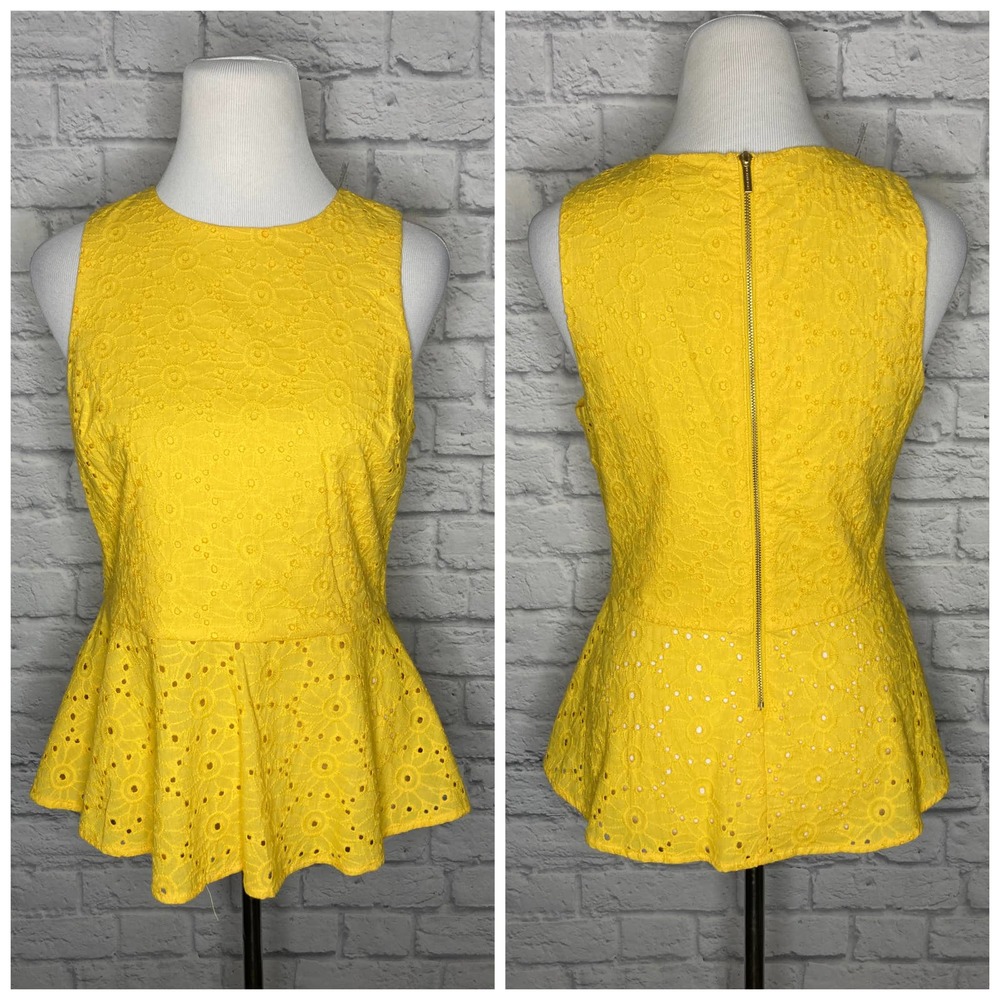 MICHAEL Michael Kors NWT Yellow Peplum Top